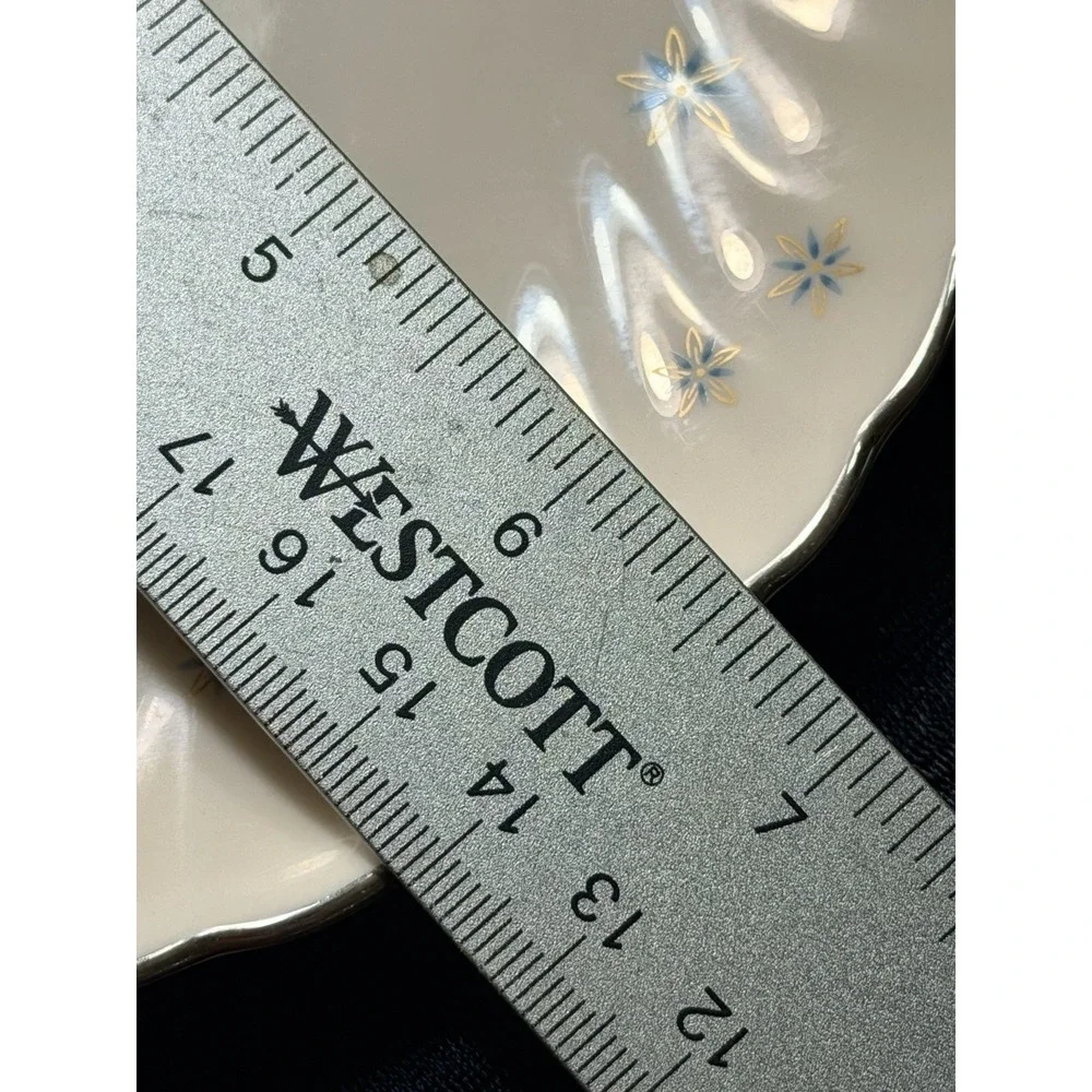 VTG Stardust Bread Plates Silhouette By Syracuse China Retro Blue‎ (2679)